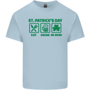 Eat Drink Be Irish St. Patrick's Day Kids T-Shirt Childrens Light Blue