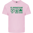 Eat Drink Be Irish St. Patrick's Day Kids T-Shirt Childrens Light Pink