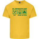 Eat Drink Be Irish St. Patrick's Day Kids T-Shirt Childrens Yellow