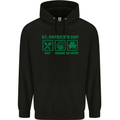 Eat Drink Be Irish St. Patrick's Day Mens 80% Cotton Hoodie Black