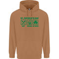 Eat Drink Be Irish St. Patrick's Day Mens 80% Cotton Hoodie Caramel Latte