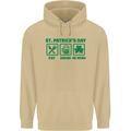 Eat Drink Be Irish St. Patrick's Day Mens 80% Cotton Hoodie Sand