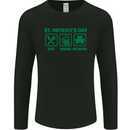 Eat Drink Be Irish St. Patrick's Day Mens Long Sleeve T-Shirt Black