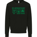 Eat Drink Be Irish St. Patrick's Day Mens Sweatshirt Jumper Black
