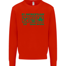 Eat Drink Be Irish St. Patrick's Day Mens Sweatshirt Jumper Bright Red