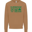 Eat Drink Be Irish St. Patrick's Day Mens Sweatshirt Jumper Caramel Latte