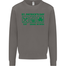 Eat Drink Be Irish St. Patrick's Day Mens Sweatshirt Jumper Charcoal