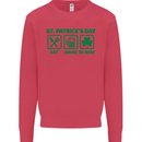 Eat Drink Be Irish St. Patrick's Day Mens Sweatshirt Jumper Heliconia