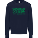 Eat Drink Be Irish St. Patrick's Day Mens Sweatshirt Jumper Navy Blue