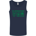 Eat Drink Be Irish St. Patrick's Day Mens Vest Tank Top Navy Blue