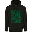 Eat Drink & Be Irish Funny St Patricks Day Childrens Kids Hoodie Black