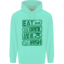 Eat Drink & Be Irish Funny St Patricks Day Childrens Kids Hoodie Peppermint