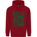 Eat Drink & Be Irish Funny St Patricks Day Childrens Kids Hoodie Red