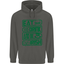 Eat Drink & Be Irish Funny St Patricks Day Childrens Kids Hoodie Storm Grey