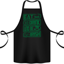 Eat Drink & Be Irish Funny St Patricks Day Cotton Apron 100% Organic Black