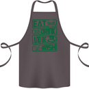 Eat Drink & Be Irish Funny St Patricks Day Cotton Apron 100% Organic Dark Grey