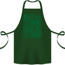 Eat Drink & Be Irish Funny St Patricks Day Cotton Apron 100% Organic Forest Green