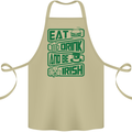 Eat Drink & Be Irish Funny St Patricks Day Cotton Apron 100% Organic Khaki