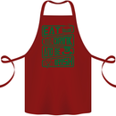 Eat Drink & Be Irish Funny St Patricks Day Cotton Apron 100% Organic Maroon