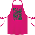 Eat Drink & Be Irish Funny St Patricks Day Cotton Apron 100% Organic Pink