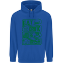 Eat Drink & Be Irish Funny St Patricks Day Mens 80% Cotton Hoodie Royal Blue