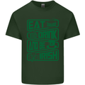 Eat Drink & Be Irish Funny St Patricks Day Mens Cotton T-Shirt Tee Top Forest Green