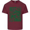 Eat Drink & Be Irish Funny St Patricks Day Mens Cotton T-Shirt Tee Top Maroon