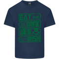 Eat Drink & Be Irish Funny St Patricks Day Mens Cotton T-Shirt Tee Top Navy Blue