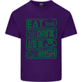 Eat Drink & Be Irish Funny St Patricks Day Mens Cotton T-Shirt Tee Top Purple