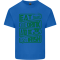 Eat Drink & Be Irish Funny St Patricks Day Mens Cotton T-Shirt Tee Top Royal Blue