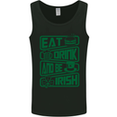 Eat Drink & Be Irish Funny St Patricks Day Mens Vest Tank Top Black