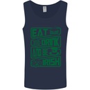 Eat Drink & Be Irish Funny St Patricks Day Mens Vest Tank Top Navy Blue