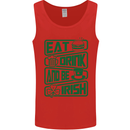 Eat Drink & Be Irish Funny St Patricks Day Mens Vest Tank Top Red