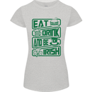 Eat Drink & Be Irish Funny St Patricks Day Womens Petite Cut T-Shirt Sports Grey