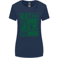 Eat Drink & Be Irish Funny St Patricks Day Womens Wider Cut T-Shirt Navy Blue