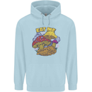 Eat Me Mushroom Fungi Mycology Childrens Kids Hoodie Light Blue