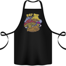 Eat Me Mushroom Fungi Mycology Cotton Apron 100% Organic Black