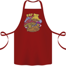 Eat Me Mushroom Fungi Mycology Cotton Apron 100% Organic Maroon