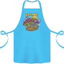 Eat Me Mushroom Fungi Mycology Cotton Apron 100% Organic Turquoise