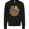 Eat Me Mushroom Fungi Mycology Kids Sweatshirt Jumper Black