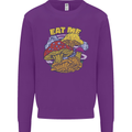 Eat Me Mushroom Fungi Mycology Kids Sweatshirt Jumper Purple