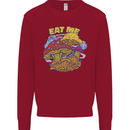 Eat Me Mushroom Fungi Mycology Kids Sweatshirt Jumper Red