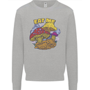 Eat Me Mushroom Fungi Mycology Kids Sweatshirt Jumper Sports Grey
