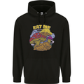 Eat Me Mushroom Fungi Mycology Mens 80% Cotton Hoodie Black
