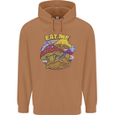 Eat Me Mushroom Fungi Mycology Mens 80% Cotton Hoodie Caramel Latte