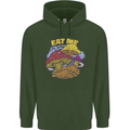 Eat Me Mushroom Fungi Mycology Mens 80% Cotton Hoodie Forest Green