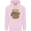 Eat Me Mushroom Fungi Mycology Mens 80% Cotton Hoodie Light Pink