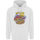 Eat Me Mushroom Fungi Mycology Mens 80% Cotton Hoodie White