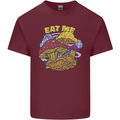 Eat Me Mushroom Fungi Mycology Mens Cotton T-Shirt Tee Top Maroon