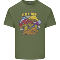 Eat Me Mushroom Fungi Mycology Mens Cotton T-Shirt Tee Top Military Green